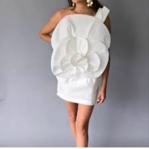 Bardot White One Shoulder Dress